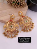 Brass High Gold Fancy Earrings