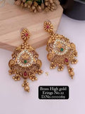 Brass High Gold Fancy Earrings