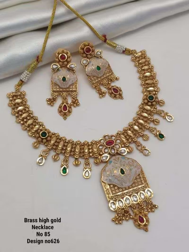 Brass High Gold Necklace