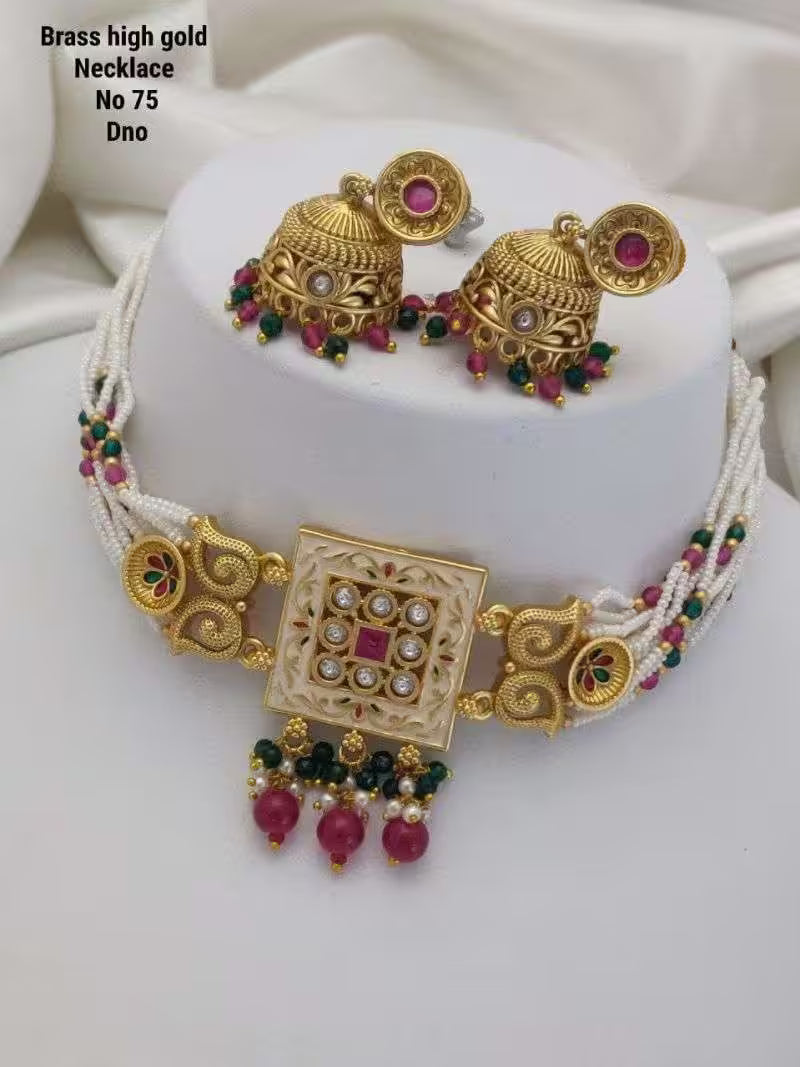 Brass High Gold Necklace