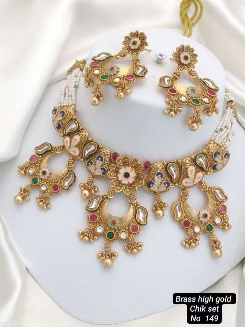 Brass High Gold Necklace