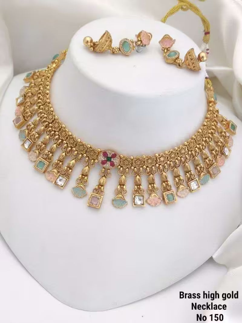 Brass High Gold Necklace