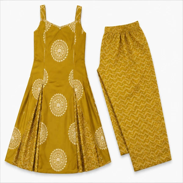 Women’s Cotton Kurti Set with Bottom – Spaghetti Style