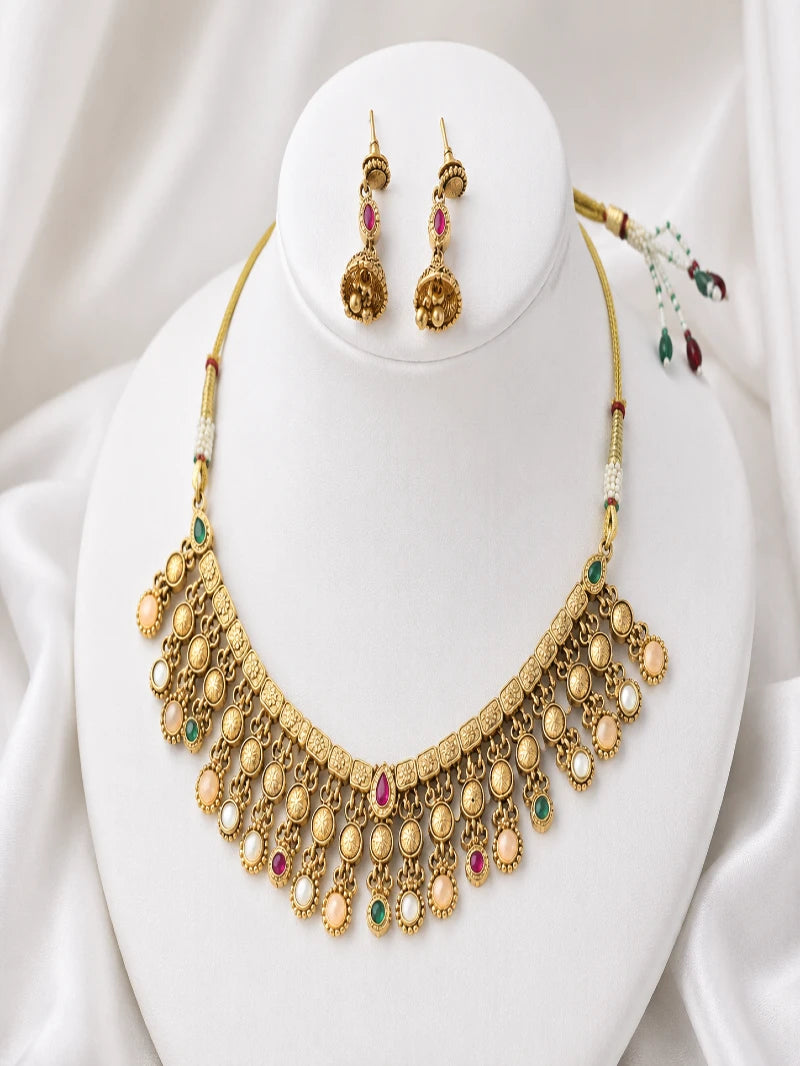Brass High Gold Necklace