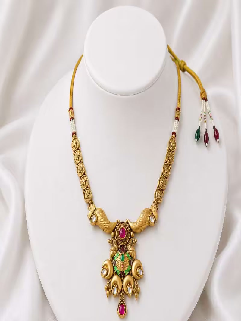 Brass High Gold Necklace