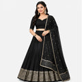 Pure Chanderi Plain Zari Worked Lehenga Choli Collection