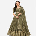 Pure Chanderi Plain Zari Worked Lehenga Choli Collection
