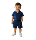 Baby Boys Two Piece Buttoned Shirt & Shorts Set
