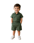 Baby Boys Two Piece Buttoned Shirt & Shorts Set