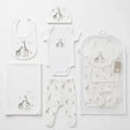 Baby 5 Piece Giraffe Gift Set with Hat, Bib & Blanket Bib