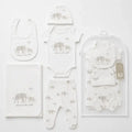 Baby 5 Piece Elephant Gift Set with Hat, Bib & Blanket Bib