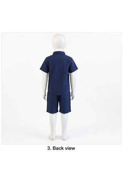 Baby Boys Two Piece Buttoned Shirt & Shorts Set