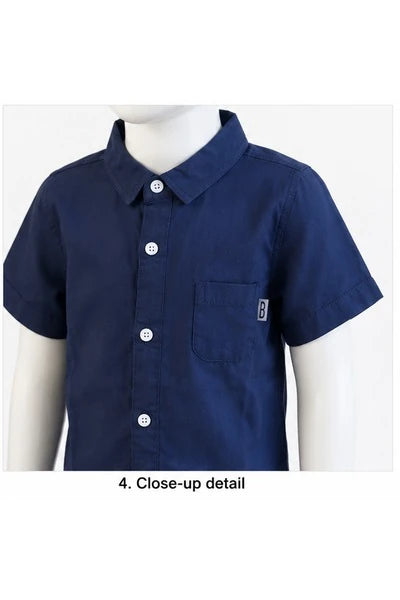 Baby Boys Two Piece Buttoned Shirt & Shorts Set