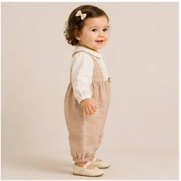 Baby Girls Lace Cotton Spanish Romper