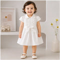 Baby Girls Ruffle Buttoned Belt Dress