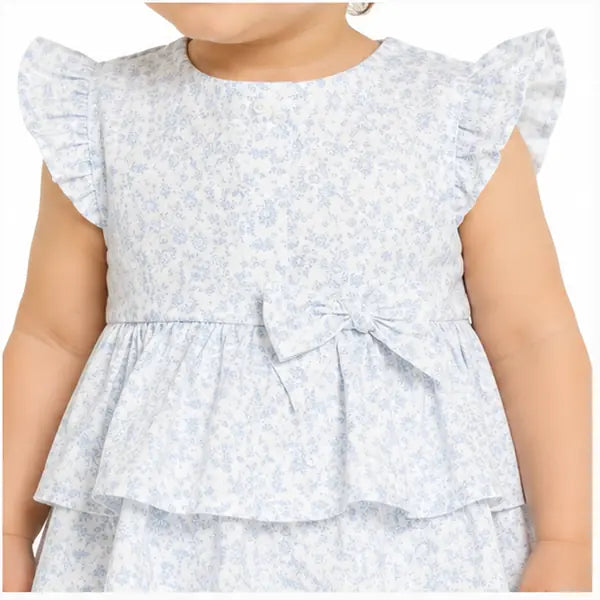 Baby Girls 2pc Floral Layered Dress & Bloomers Set