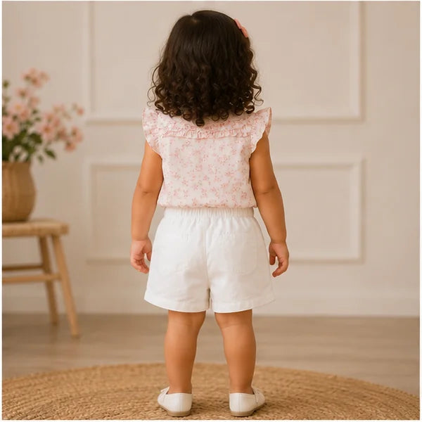 Baby Girls Floral Print Bow Play Suit