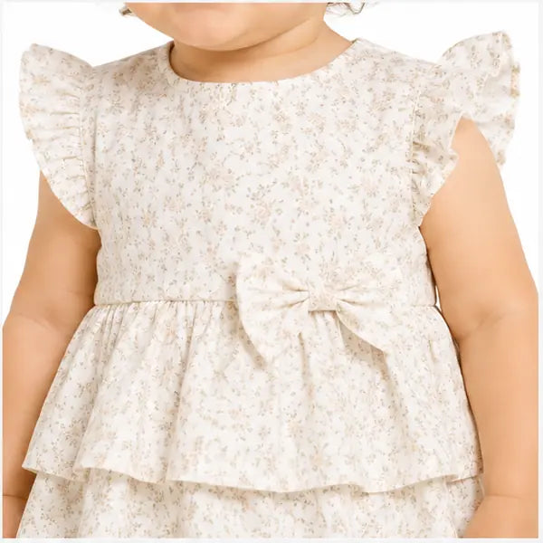 Baby Girls 2pc Floral Layered Dress & Bloomers Set