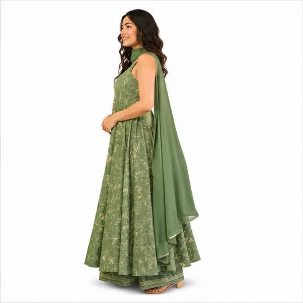Women’s Muslin Kurta Set with Bottom & Dupatta – Digital Print (Copy)