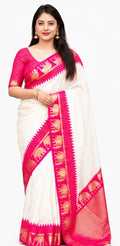 Indian Lichi Silk Saree for Women – Jacquard Work Saree