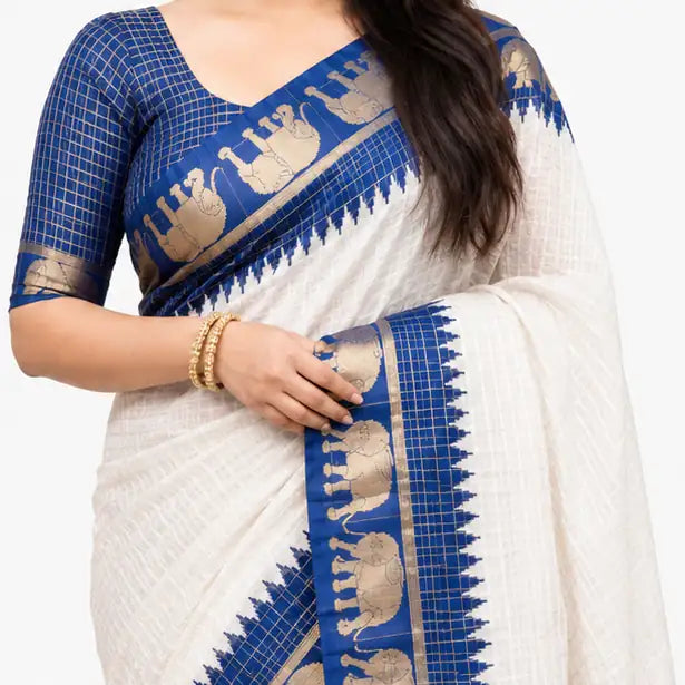 Indian Lichi Silk Saree for Women – Jacquard Work Saree