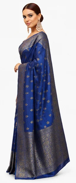 Indian Silk Saree for Women – Soft Lichi Silk Jacquard Saree