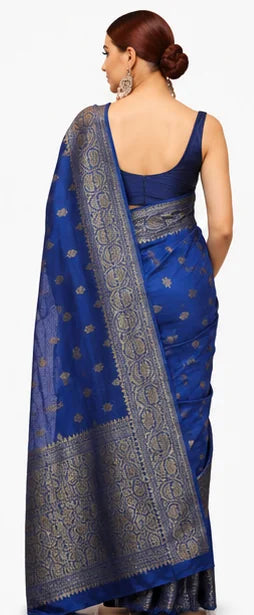 Indian Silk Saree for Women – Soft Lichi Silk Jacquard Saree