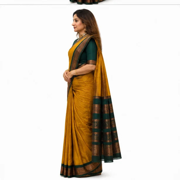 Indian Silk Saree for Women – Soft Lichi Silk Jacquard Saree