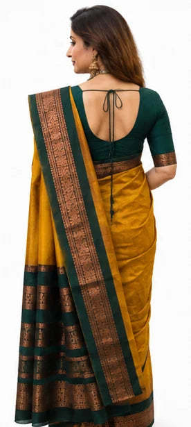 Indian Silk Saree for Women – Soft Lichi Silk Jacquard Saree