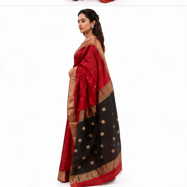 Indian Silk Saree for Women – Soft Lichi Silk Jacquard Saree