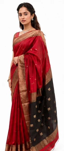 Indian Silk Saree for Women – Soft Lichi Silk Jacquard Saree