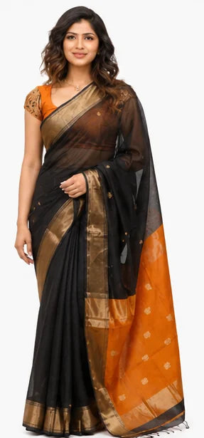Indian Silk Saree for Women – Soft Lichi Silk Jacquard Saree