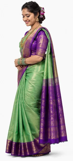 Indian Silk Saree for Women – Soft Lichi Silk Jacquard Saree