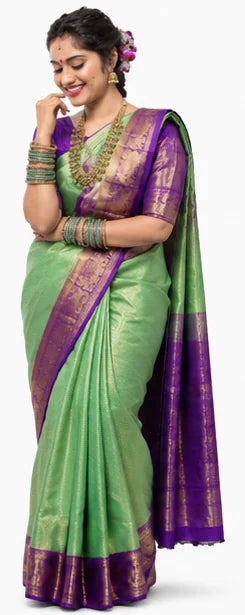 Indian Silk Saree for Women – Soft Lichi Silk Jacquard Saree