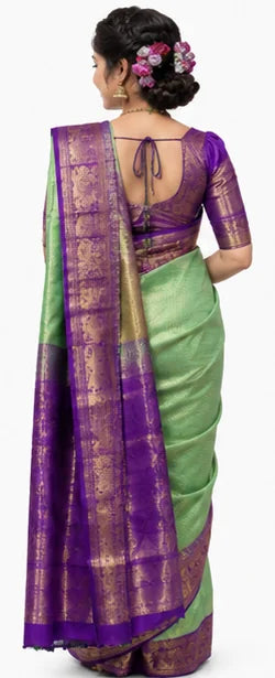 Indian Silk Saree for Women – Soft Lichi Silk Jacquard Saree