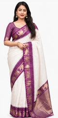 Indian Lichi Silk Saree for Women – Jacquard Work Saree