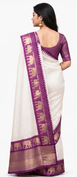 Indian Lichi Silk Saree for Women – Jacquard Work Saree