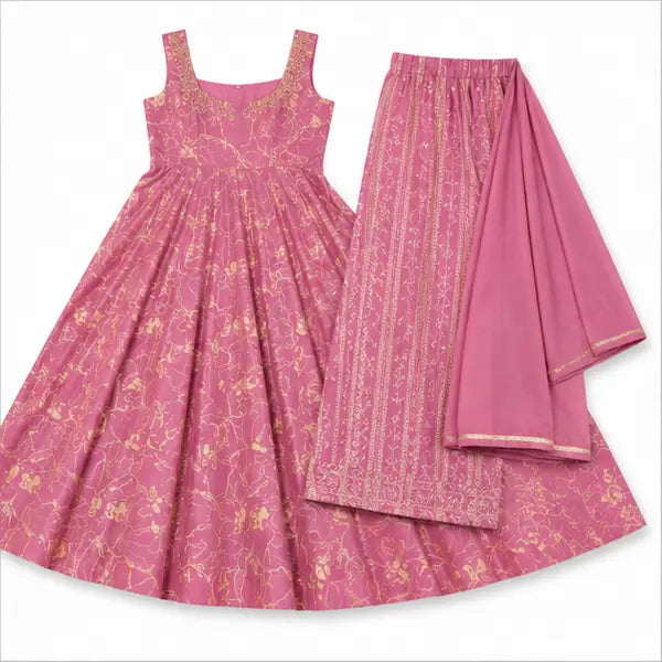 Women’s Muslin Kurta Set with Bottom & Dupatta – Digital Print (Copy) (Copy)