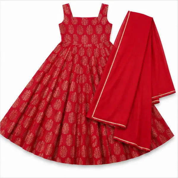 Women’s Muslin Kurta Set with Bottom & Dupatta – Digital Print