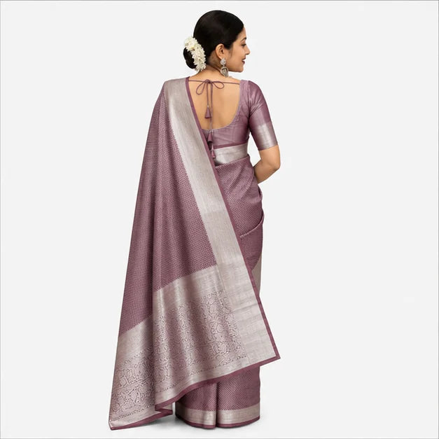 Soft Lichi Silk Saree mit Jacquard Work – Indischer Damen Saree