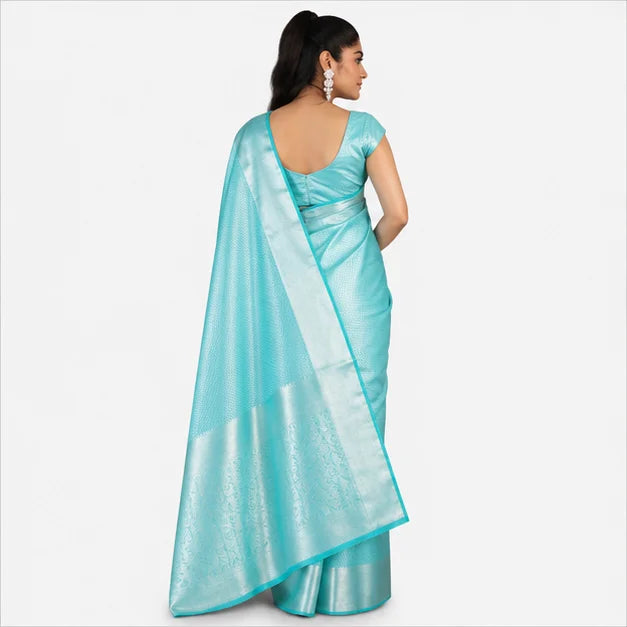 Soft Lichi Silk Saree mit Jacquard Work – Indischer Damen Saree