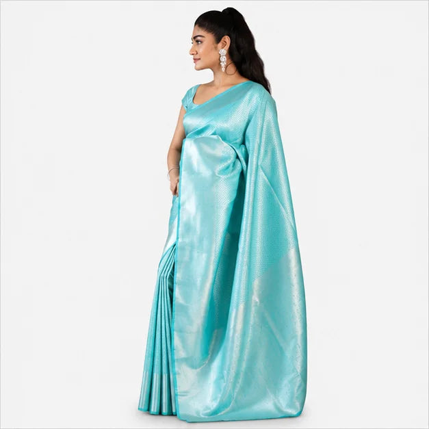 Soft Lichi Silk Saree mit Jacquard Work – Indischer Damen Saree