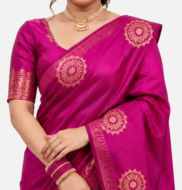 Soft Lichi Silk Jacquard Saree for Women – Elegant Traditional Indian Saree