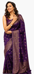 Indian Silk Saree for Women – Soft Lichi Silk Jacquard Saree