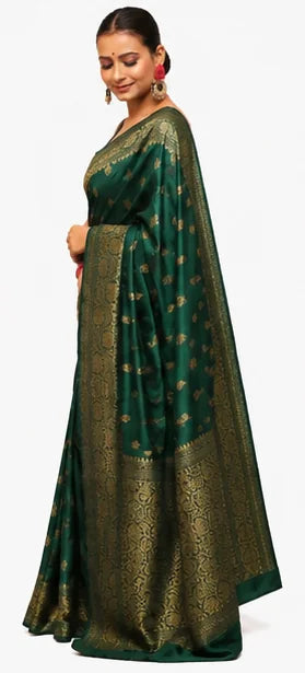 Indian Silk Saree for Women – Soft Lichi Silk Jacquard Saree