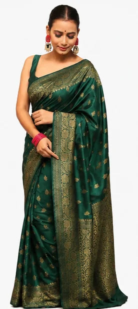 Indian Silk Saree for Women – Soft Lichi Silk Jacquard Saree