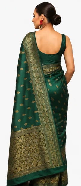 Indian Silk Saree for Women – Soft Lichi Silk Jacquard Saree