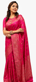 Indian Silk Saree for Women – Soft Lichi Silk Jacquard Saree