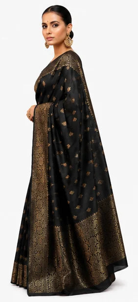 Indian Silk Saree for Women – Soft Lichi Silk Jacquard Saree