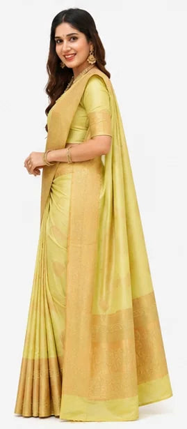 Indian Silk Saree for Women – Soft Lichi Silk Jacquard Saree